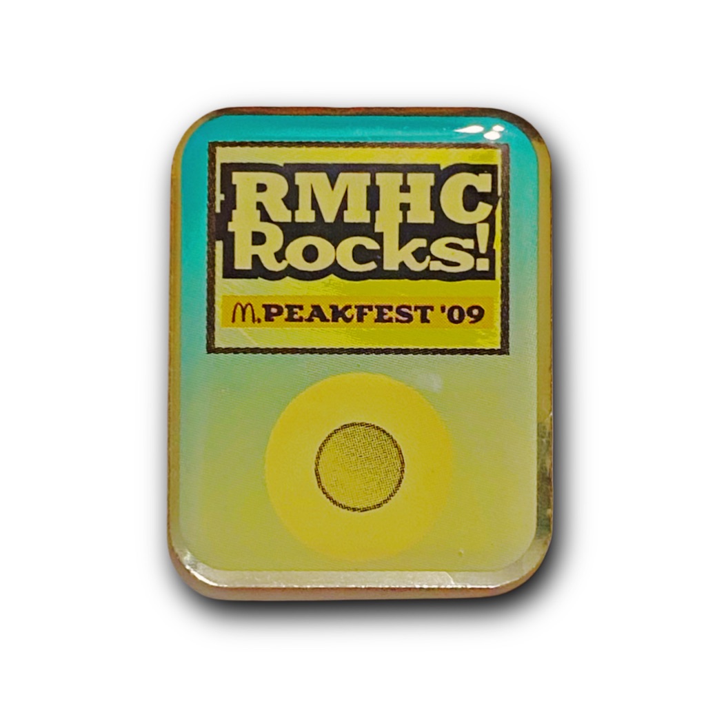 Mcdonald’s Pin Rmhc Rocks 2009 Peakfest Blue Speaker Metal Lapel Pin